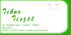 tibor tisztl business card